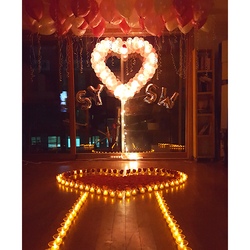 led촛불과 헬륨풍선 완성품(차량배달)/프로포즈이벤트  생일파티 용품 신혼집 결혼준비 업체
