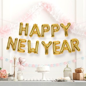 해피뉴이어 은박풍선세트 HAPPY NEW YEAR 골드