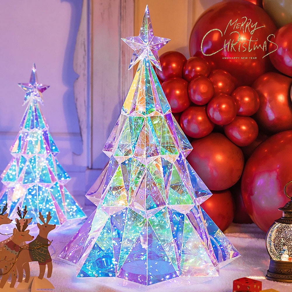 크리스마스  LED 크리스탈 트리 65cm 어린이집 매장 홈파티 장식