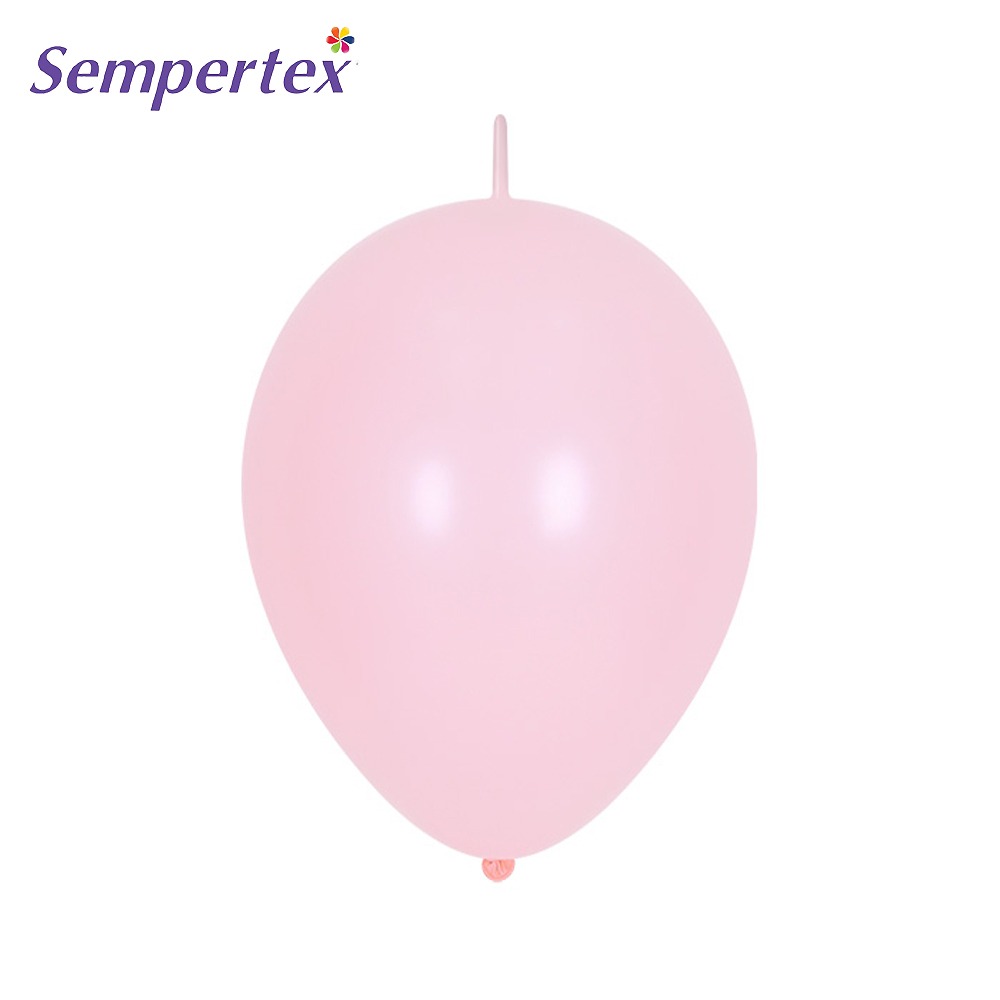 셈퍼텍스 링커 벌룬 15cm 파스텔메이트 핑크 1봉지 50입 꼬리풍선