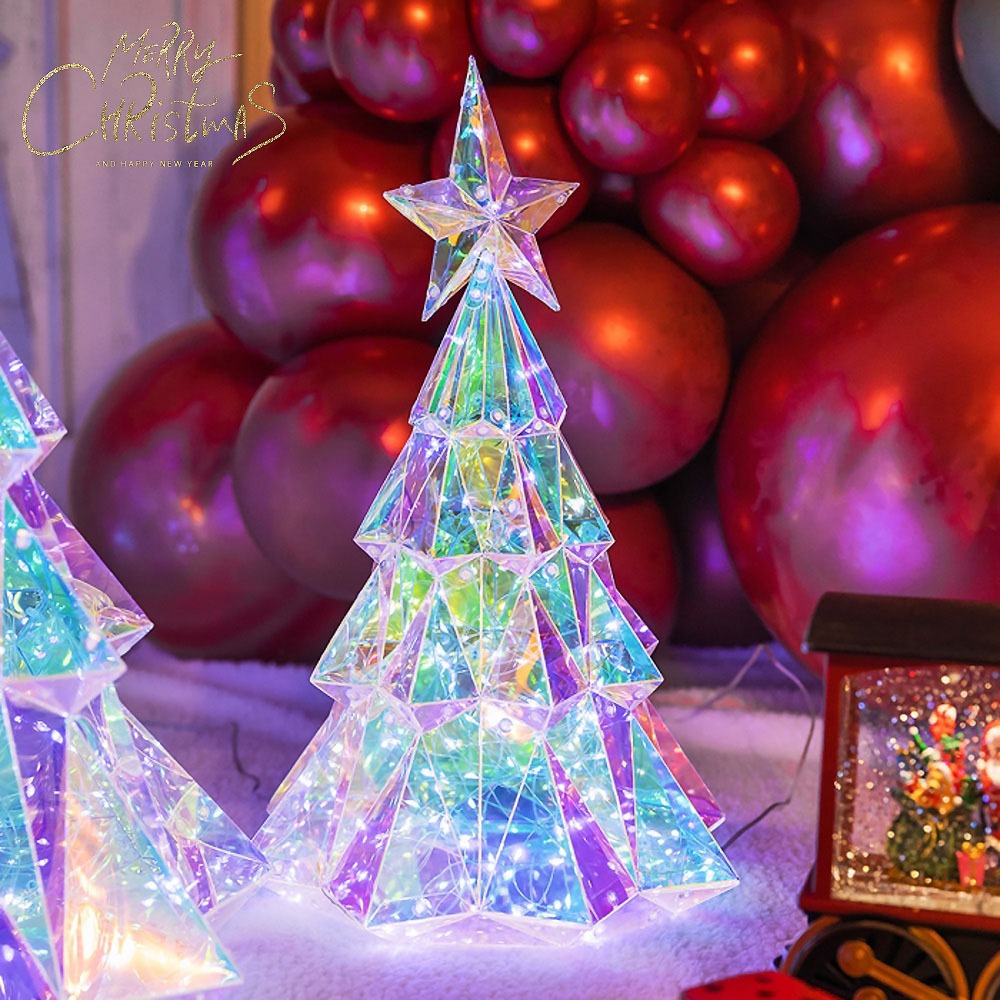 크리스마스  LED 크리스탈 트리 40cm 어린이집 매장 홈파티 장식