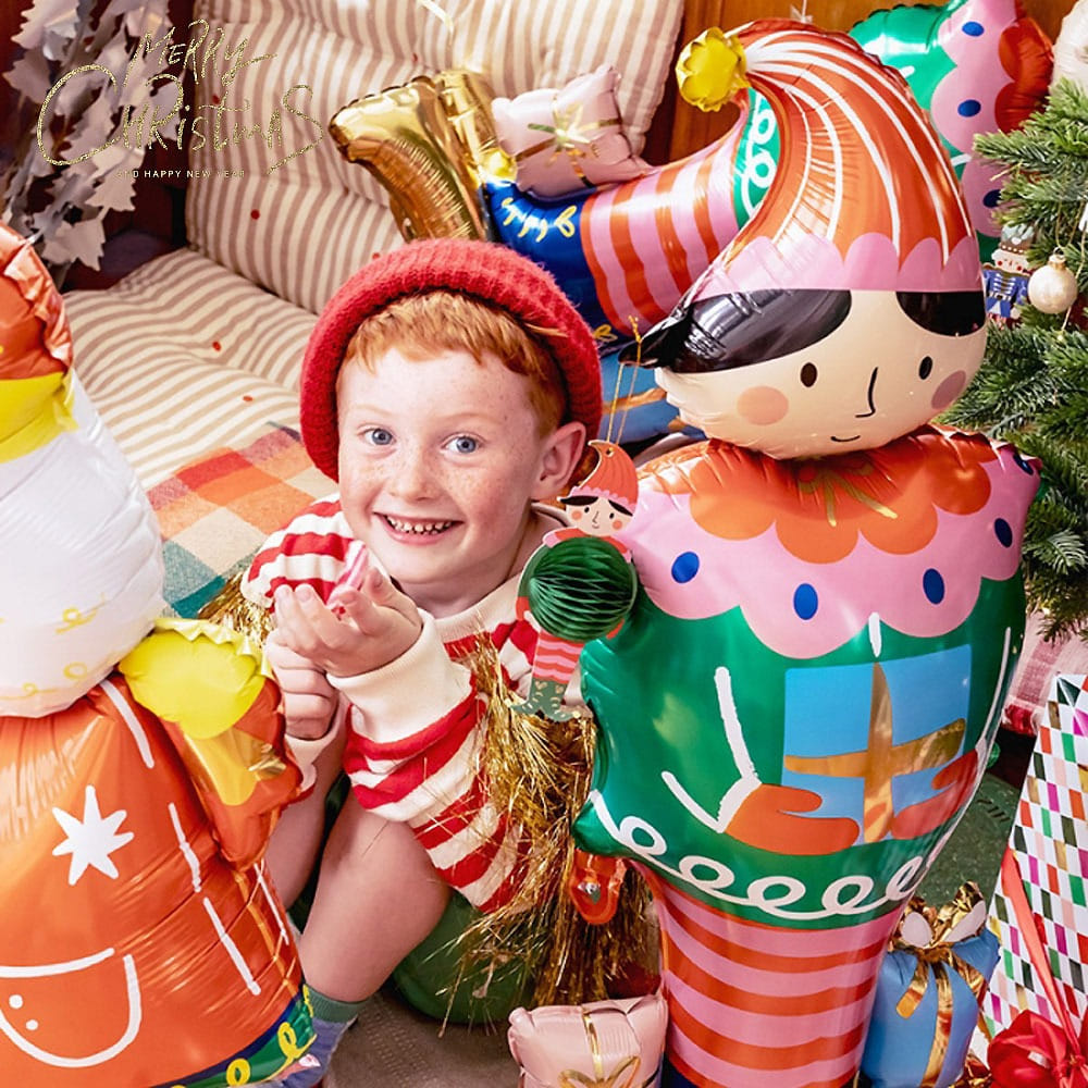파티데코 크리스마스 은박풍선 스탠딩 엘프 어린이집 장식 풍선