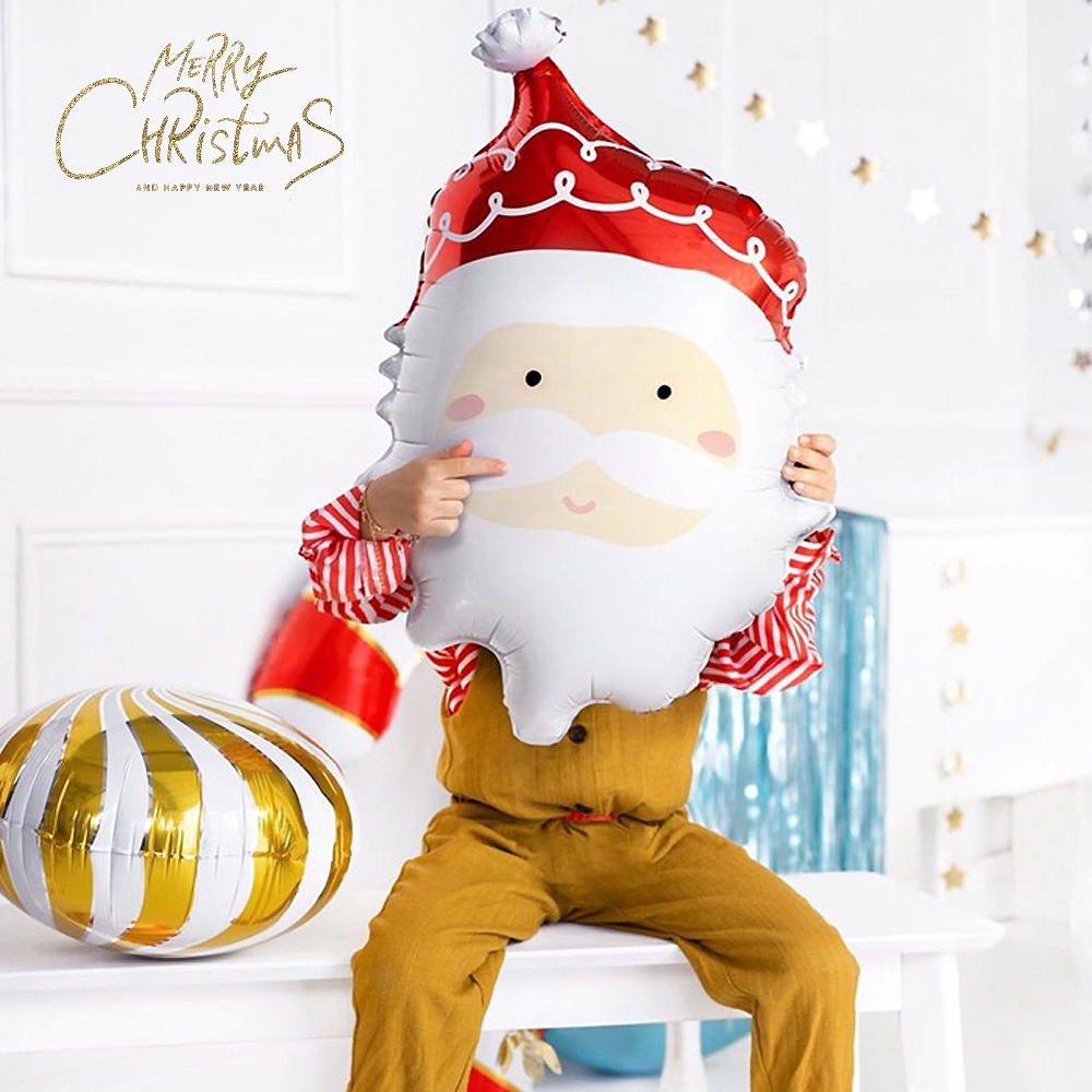 파티데코 크리스마스 은박풍선 산타 헤드 어린이집 장식 풍선