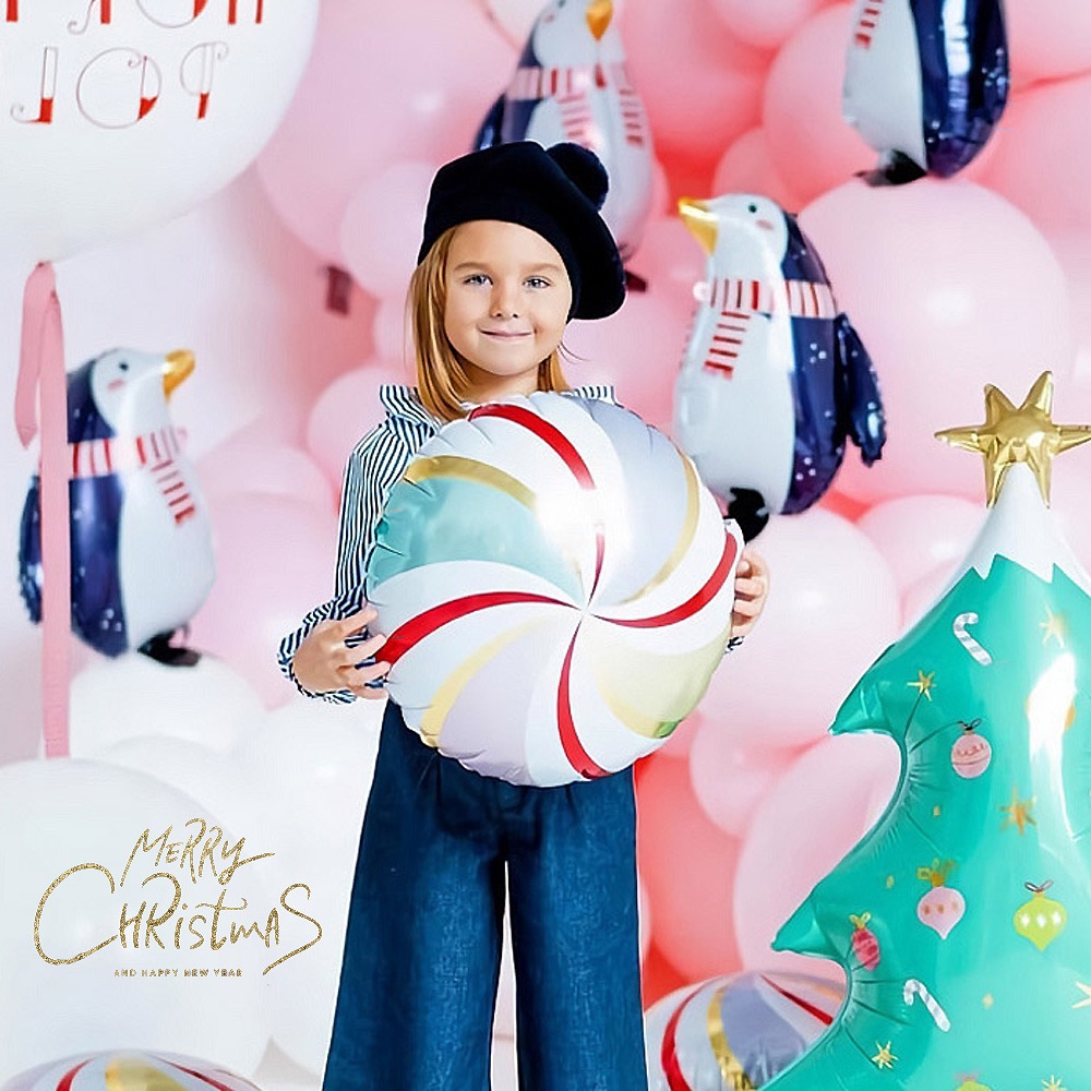 파티데코 크리스마스 은박풍선 마카롱 롤리 어린이집 장식 풍선