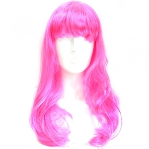 긴생머리가발 [핑크] /할로윈데이 코스튬 코스프레 파티 의상 소품 분장 장기자랑 연극 용품
